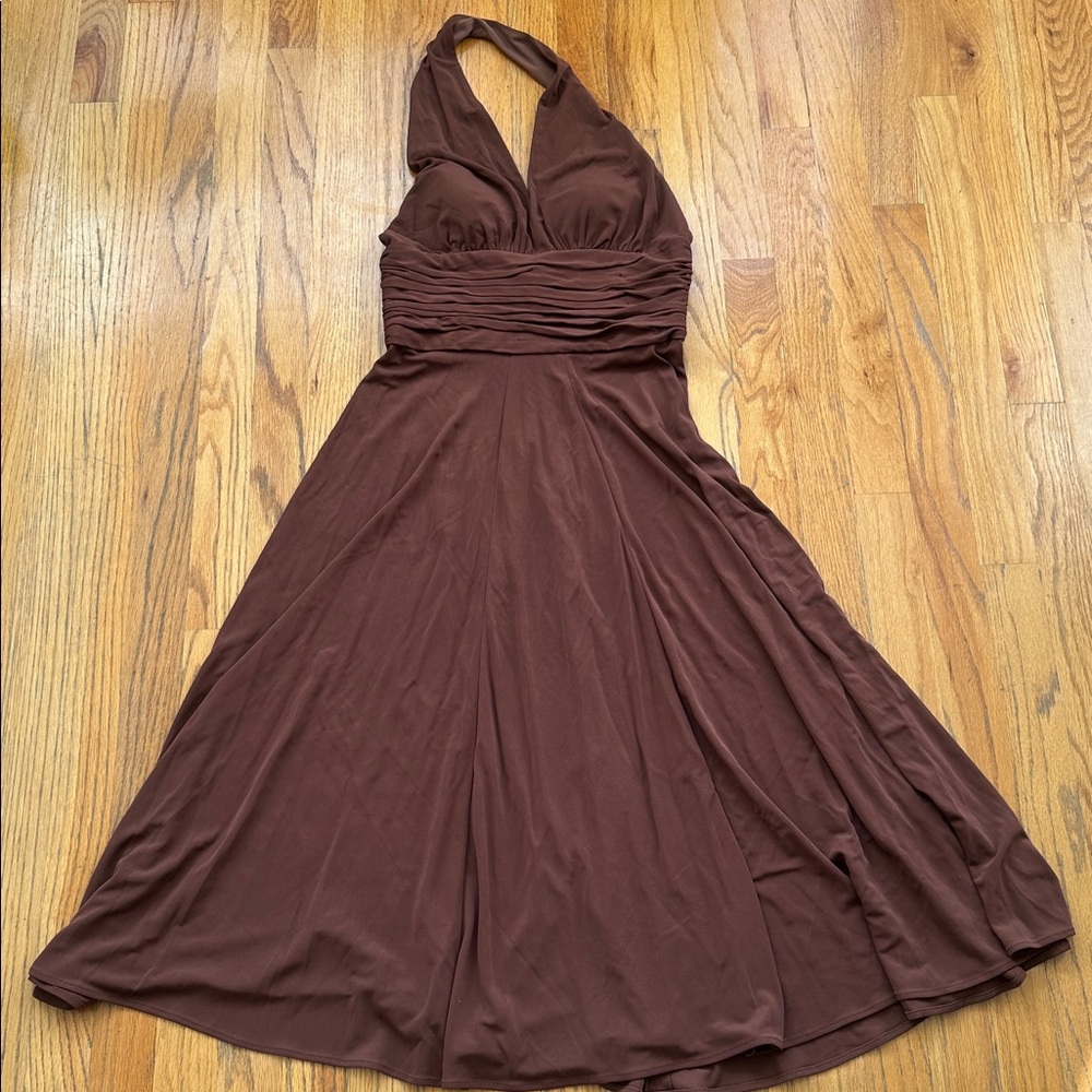 Anne Klein Brown Halter Dress